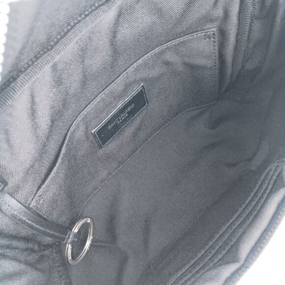 Saint Laurent Paris Waist Bag City Belt Bag Black Canvas Leather Men - Picture 8 of 10